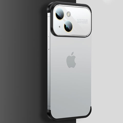 Apple iPhone 13用ハードカバー クリスタル クリア透明 QC4 アップル シルバー
