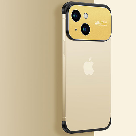 Apple iPhone 13用ハードカバー クリスタル クリア透明 QC3 アップル ゴールド