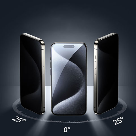 Apple iPhone 13用反スパイ 強化ガラス 液晶保護フィルム M04 アップル クリア