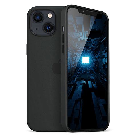 Apple iPhone 13 Mini用極薄ソフトケース シリコンケース 耐衝撃 全面保護 S05 アップル ブラック