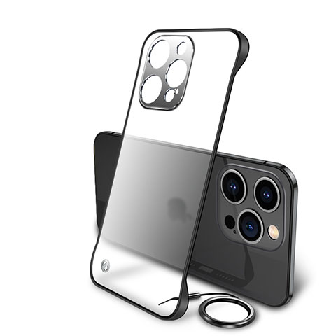 Apple iPhone 13 Pro用ハードカバー クリスタル クリア透明 H01 アップル ブラック