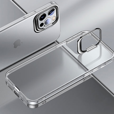 Apple iPhone 13 Pro用極薄ケース クリア透明 プラスチック 質感もマットU08 アップル ホワイト