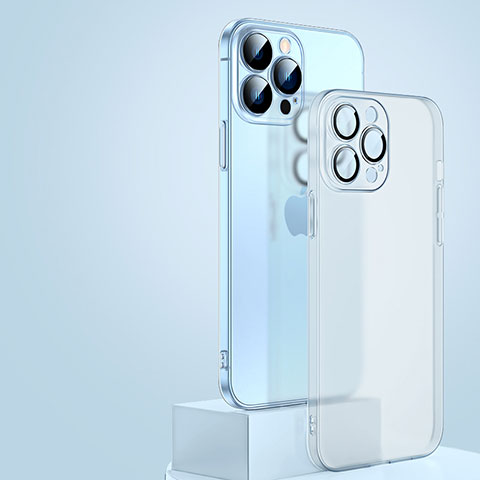 Apple iPhone 13 Pro用極薄ケース クリア透明 プラスチック 質感もマットQC1 アップル ホワイト