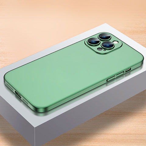 Apple iPhone 13 Pro用ハードケース プラスチック 質感もマット カバー QC1 アップル グリーン