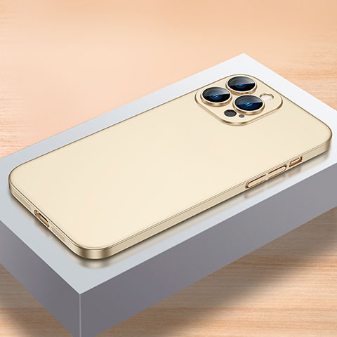 Apple iPhone 13 Pro用ハードケース プラスチック 質感もマット カバー QC1 アップル ゴールド