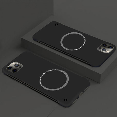 Apple iPhone 14用ハードケース プラスチック 質感もマット カバー Mag-Safe 磁気 Magnetic P01 アップル ブラック