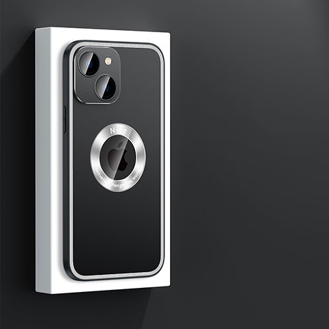 Apple iPhone 14用ケース 高級感 手触り良い アルミメタル 製の金属製 兼シリコン カバー Mag-Safe 磁気 Magnetic JL4 アップル ブラック