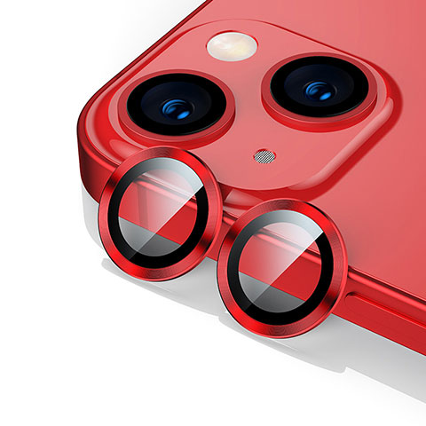Apple iPhone 14用強化ガラス カメラプロテクター カメラレンズ 保護ガラスフイルム C10 アップル レッド