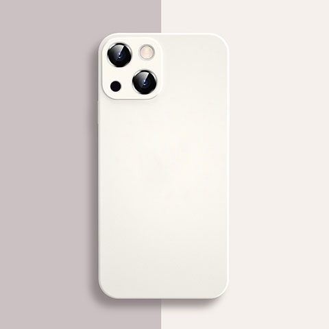Apple iPhone 14 Plus用360度 フルカバー極薄ソフトケース シリコンケース 耐衝撃 全面保護 バンパー S04 アップル ホワイト