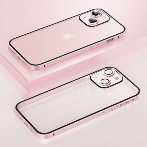 Apple iPhone 14 Plus用ケース 高級感 手触り良い メタル兼プラスチック バンパー Bling-Bling LF1 アップル ローズゴールド
