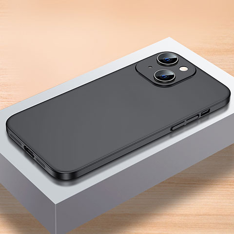 Apple iPhone 14 Plus用ハードケース プラスチック 質感もマット カバー QC1 アップル ブラック