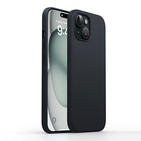 Apple iPhone 14 Plus用360度 フルカバー極薄ソフトケース シリコンケース 耐衝撃 全面保護 バンパー YK1 アップル ブラック