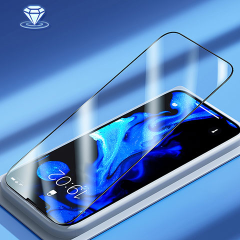 Apple iPhone 14 Plus用強化ガラス フル液晶保護フィルム F02 アップル ブラック