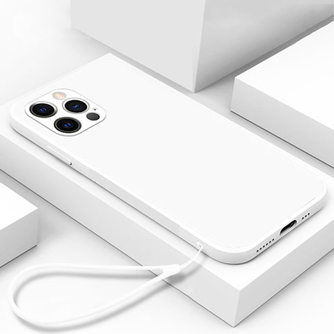 Apple iPhone 14 Pro用ハイブリットバンパーケース プラスチック 鏡面 カバー M09 アップル ホワイト