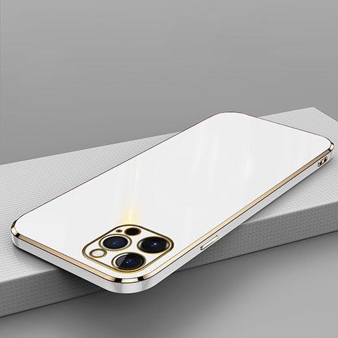 Apple iPhone 14 Pro用極薄ソフトケース シリコンケース 耐衝撃 全面保護 S04 アップル ホワイト