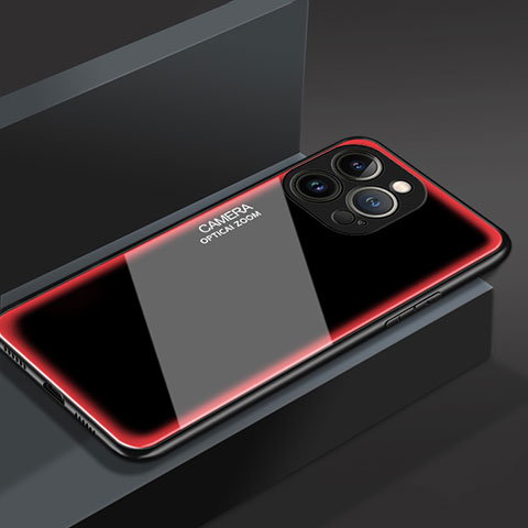 Apple iPhone 14 Pro用ハイブリットバンパーケース プラスチック 鏡面 カバー M01 アップル ピンク