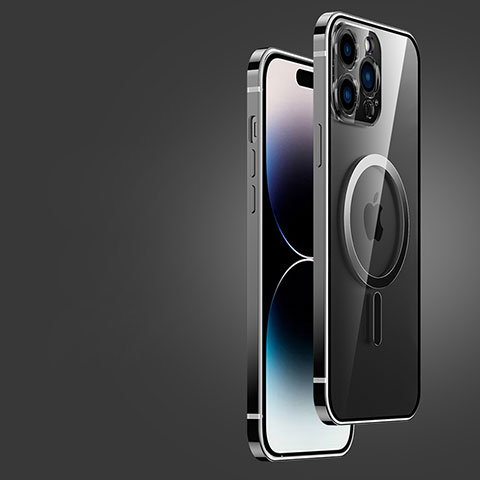Apple iPhone 14 Pro用ケース 高級感 手触り良い メタル兼プラスチック バンパー JB2 アップル ブラック