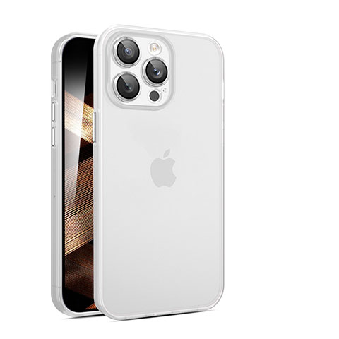 Apple iPhone 14 Pro用極薄ケース クリア透明 プラスチック 質感もマットQC アップル クリア