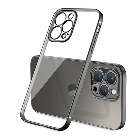 Apple iPhone 14 Pro Max用極薄ソフトケース シリコンケース 耐衝撃 全面保護 クリア透明 H05 アップル ブラック