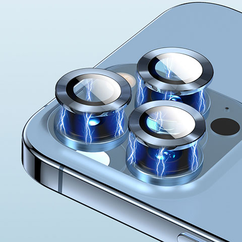 Apple iPhone 14 Pro Max用強化ガラス カメラプロテクター カメラレンズ 保護ガラスフイルム C08 アップル ネイビー