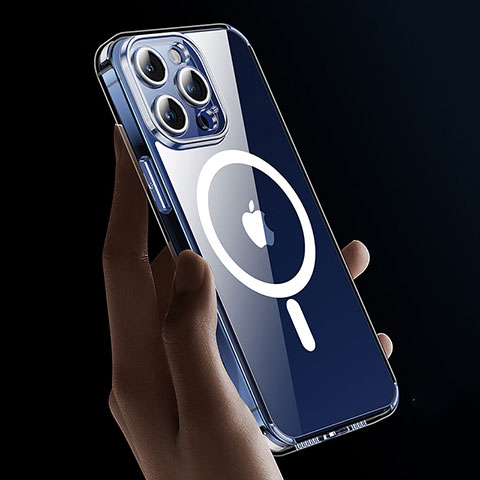 Apple iPhone 15 Pro用極薄ソフトケース シリコンケース 耐衝撃 全面保護 クリア透明 カバー Mag-Safe 磁気 Magnetic XD9 アップル クリア