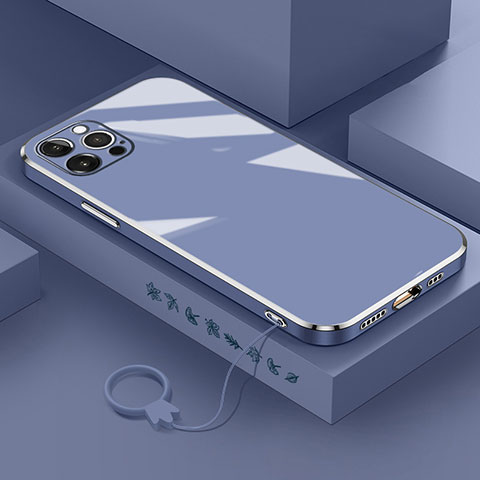 Apple iPhone 15 Pro Max用極薄ソフトケース シリコンケース 耐衝撃 全面保護 S03 アップル ラベンダーグレー