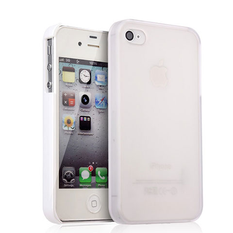 Apple iPhone 4用ハードケース プラスチック 質感もマット アップル ホワイト