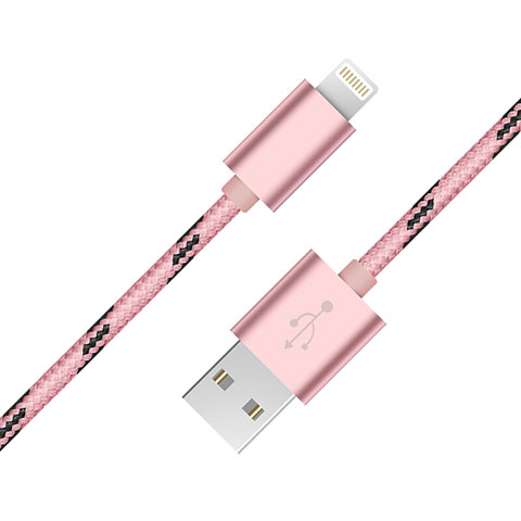 Apple iPhone 5用USBケーブル 充電ケーブル L10 アップル ピンク