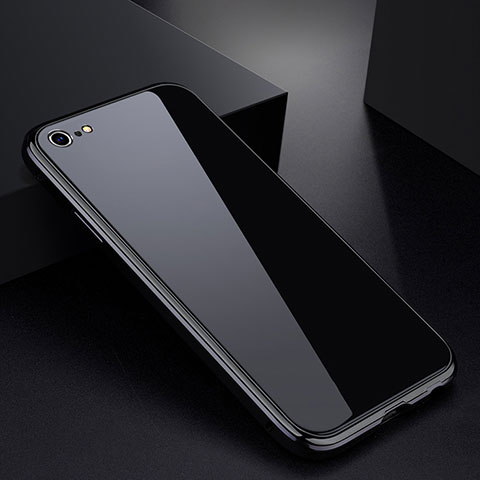 Apple iPhone 6用ケース 高級感 手触り良い アルミメタル 製の金属製 バンパー 鏡面 カバー アップル ブラック
