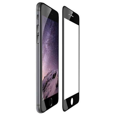 Apple iPhone 6用強化ガラス フル液晶保護フィルム F03 アップル ブラック