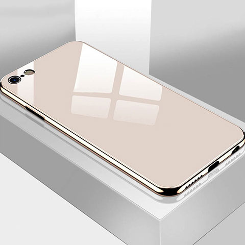 Apple iPhone 6 Plus用ハイブリットバンパーケース プラスチック 鏡面 カバー M02 アップル ゴールド