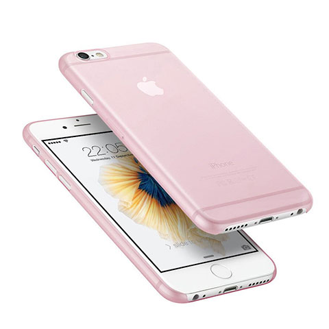 Apple iPhone 6 Plus用極薄ケース クリア透明 プラスチック アップル ピンク