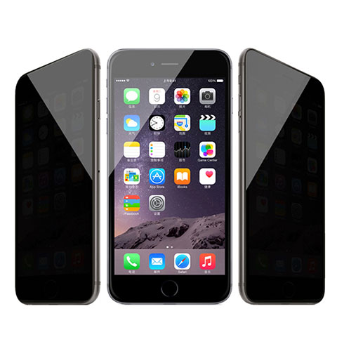 Apple iPhone 6 Plus用反スパイ 強化ガラス 液晶保護フィルム アップル ブラック