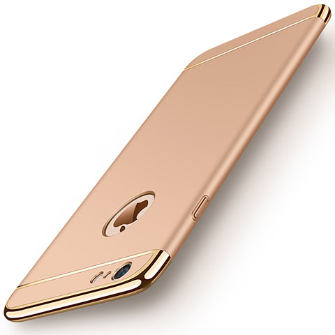 Apple iPhone 6S用ケース 高級感 手触り良い メタル兼プラスチック バンパー アップル ゴールド