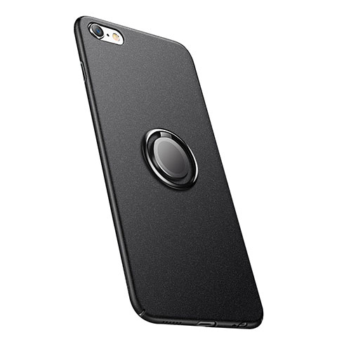 Apple iPhone 6S用ハードケース プラスチック 質感もマット アンド指輪 A05 アップル ブラック