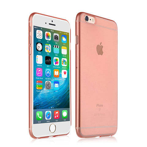 Apple iPhone 6S用極薄ケース クリア透明 質感もマット アップル ローズゴールド