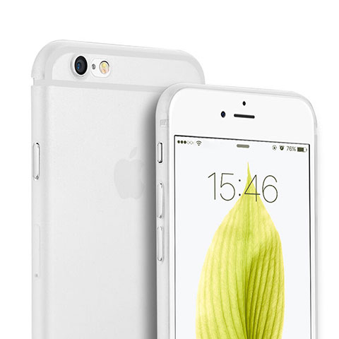 Apple iPhone 6S用極薄ケース クリア透明 質感もマット アップル ホワイト