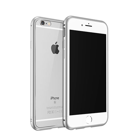 Apple iPhone 6S用ケース 高級感 手触り良い アルミメタル 製の金属製 バンパー アップル シルバー