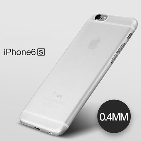 Apple iPhone 6S用極薄ケース クリア透明 質感もマット カバー アップル ホワイト