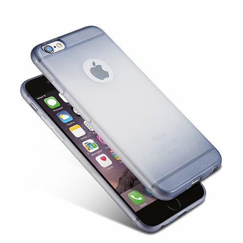 Apple iPhone 6S用極薄ソフトケース グラデーション 勾配色 クリア透明 G01 アップル ネイビー