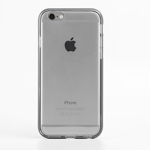 Apple iPhone 6S用バンパーケース クリア透明 アップル グレー