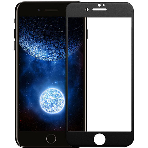 Apple iPhone 6S用強化ガラス フル液晶保護フィルム U02 アップル ブラック