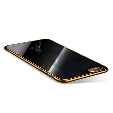 Apple iPhone 6S Plus用極薄ソフトケース シリコンケース 耐衝撃 全面保護 クリア透明 T08 アップル ゴールド