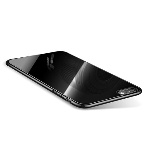 Apple iPhone 6S Plus用極薄ソフトケース シリコンケース 耐衝撃 全面保護 クリア透明 T08 アップル ブラック
