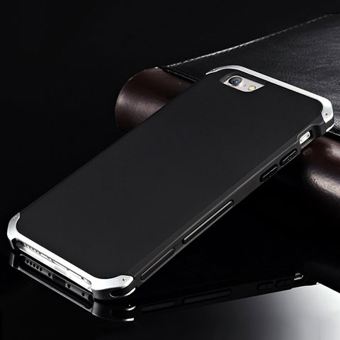 Apple iPhone 6S Plus用ケース 高級感 手触り良い アルミメタル 製の金属製 カバー アップル シルバー・ブラック