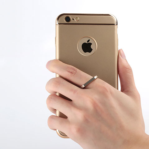 Apple iPhone 6S Plus用ケース 高級感 手触り良い アルミメタル 製の金属製 アンド指輪 アップル ゴールド