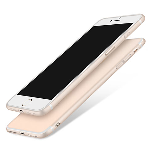 Apple iPhone 7 Plus用極薄ソフトケース シリコンケース 耐衝撃 全面保護 アンド指輪 A04 アップル ゴールド