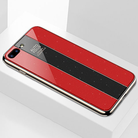 Apple iPhone 7 Plus用ハイブリットバンパーケース プラスチック 鏡面 カバー M01 アップル レッド