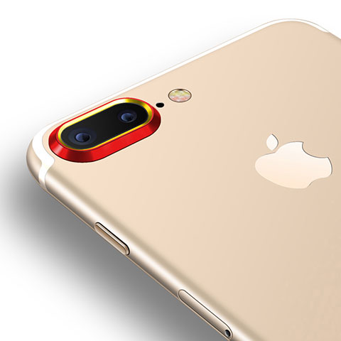 Apple iPhone 7 Plus用強化ガラス カメラプロテクター カメラレンズ 保護ガラスフイルム C01 アップル レッド
