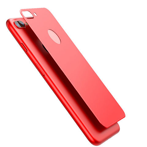 Apple iPhone 7 Plus用強化ガラス 背面保護フィルム アップル レッド